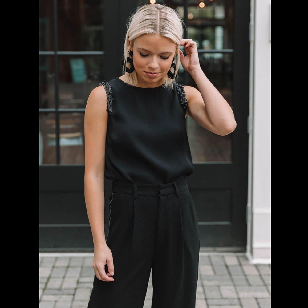 BB Dakota Happy Days Tank in Black